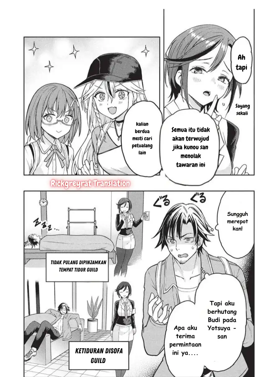 Gal to Dungeon to Shuukai Okure no Tansaku Eiyuutan ~Moto Legend Ima wa Wakeari tei Rank Tansakushana Ore ga, S-Kyuu Gal ni Natsukare Makutte Ikusei wo Makase Sareta~ — Chapter 4, halaman 9