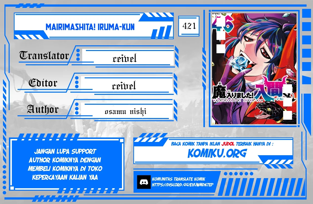Mairimashita! Iruma-kun — Chapter 421, halaman 1