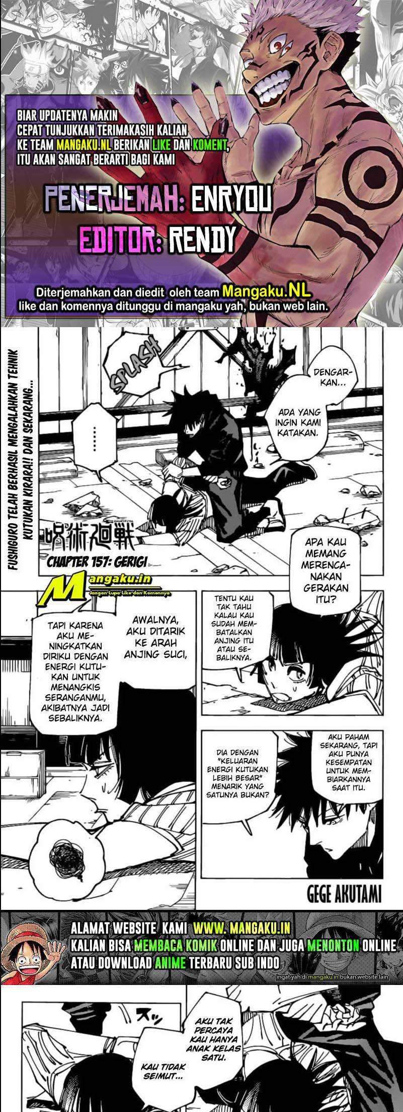 Jujutsu Kaisen — Chapter 157, halaman 1