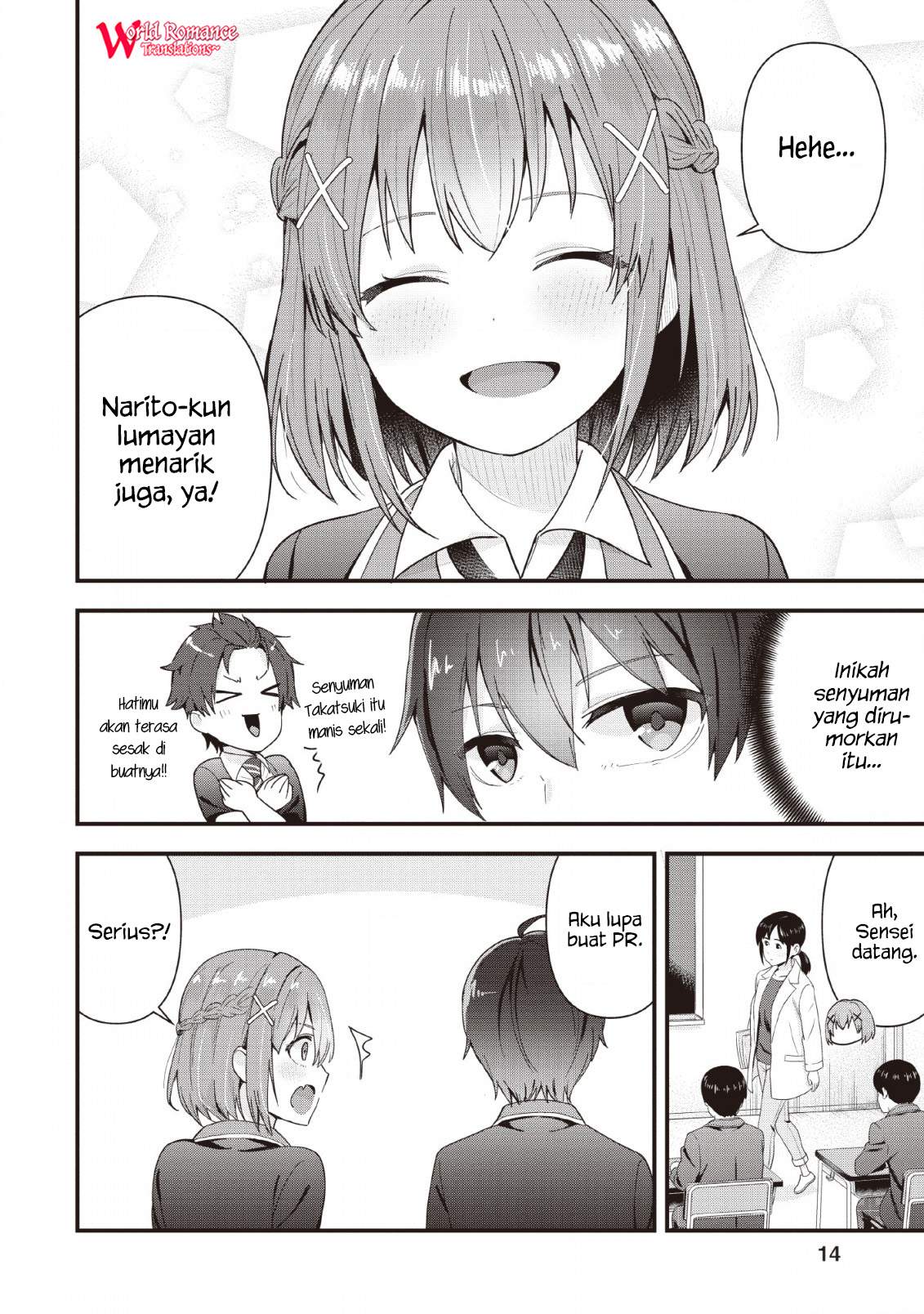 The Cute Girl Sitting Next to Me Is Trying to Make Me Fall in Love With Her as a Way to Ridicule Me, but the Tables Were Turned on Her Before She Knew It — Chapter 1, halaman 14