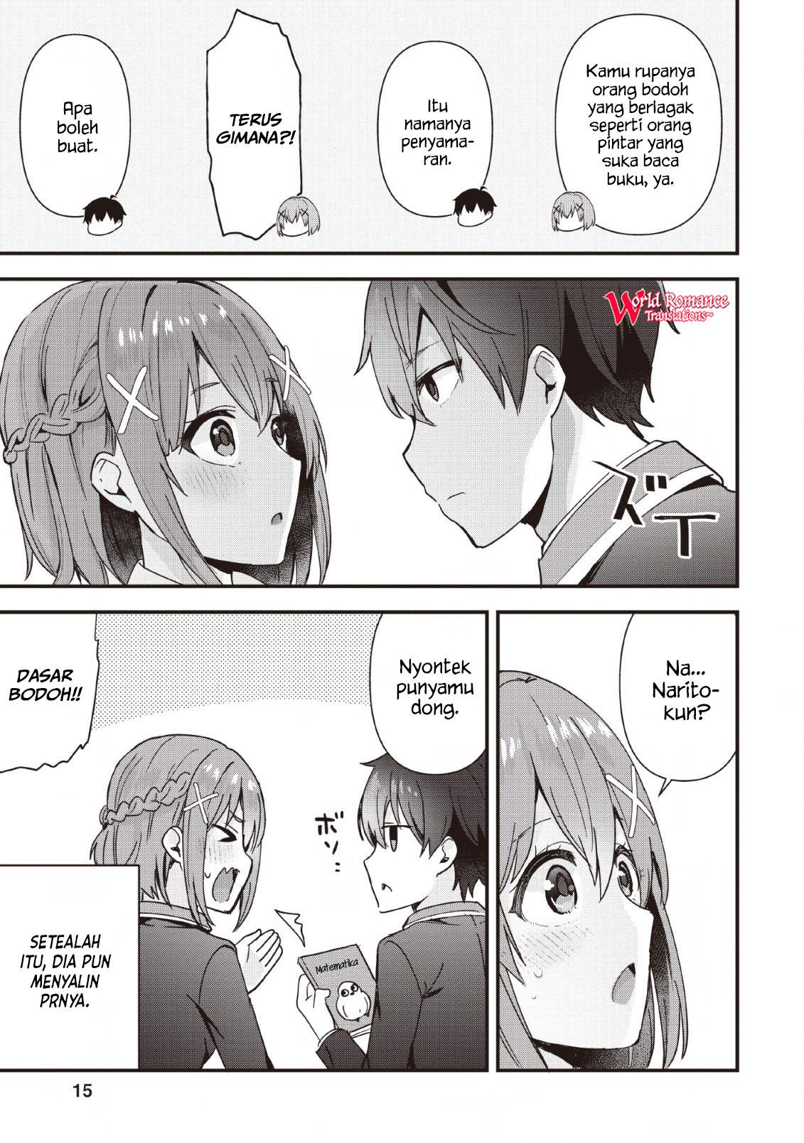 The Cute Girl Sitting Next to Me Is Trying to Make Me Fall in Love With Her as a Way to Ridicule Me, but the Tables Were Turned on Her Before She Knew It — Chapter 1, halaman 15