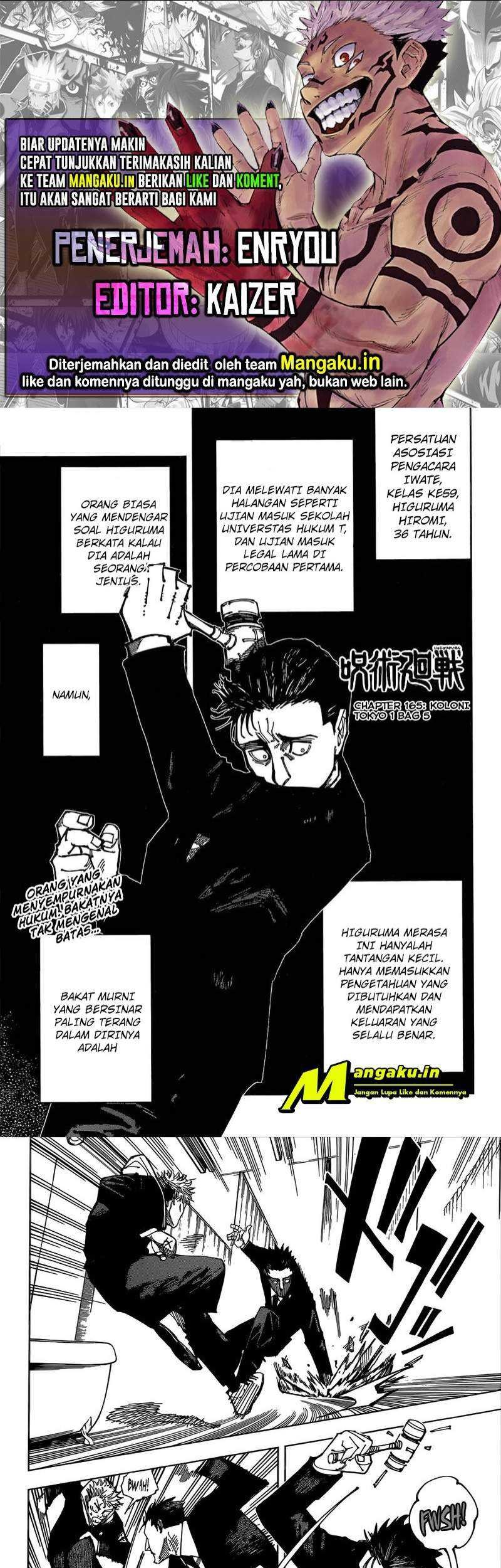 Jujutsu Kaisen — Chapter 165, halaman 1
