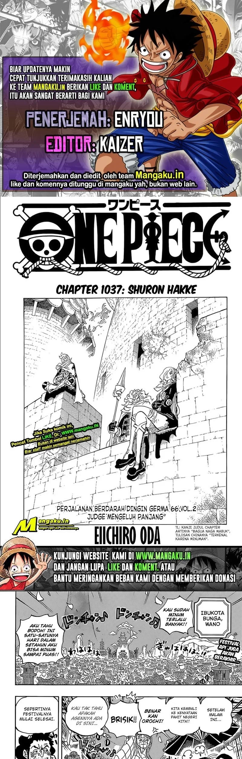 One Piece — Chapter 1037, halaman 1