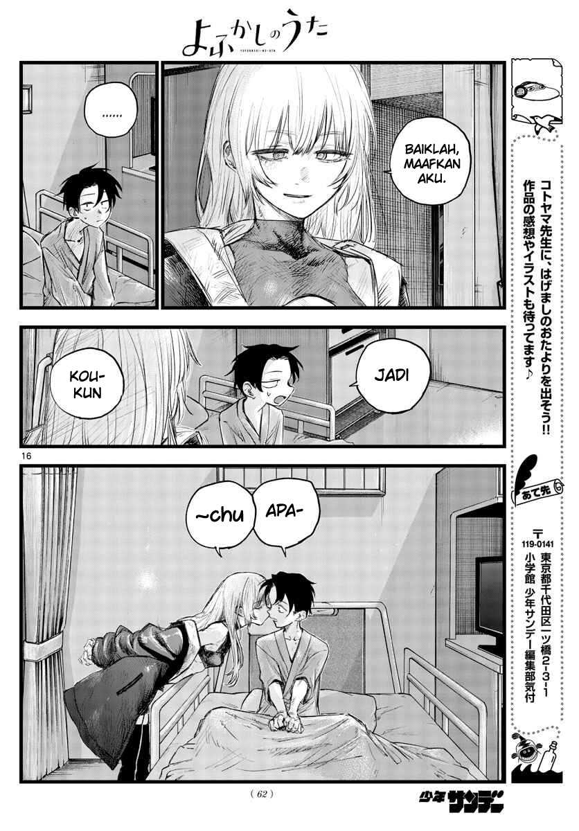 Yofukashi no Uta — Chapter 94, halaman 18
