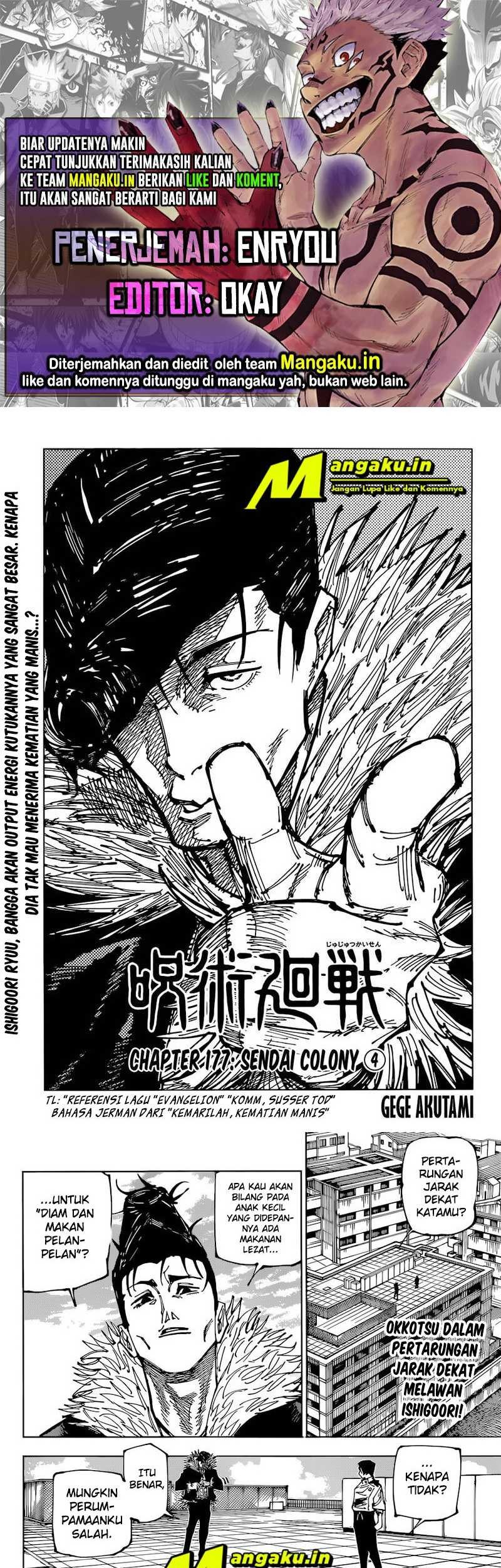 Jujutsu Kaisen — Chapter 177, halaman 1