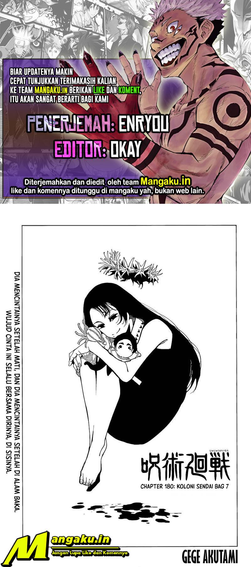 Jujutsu Kaisen — Chapter 180, halaman 1