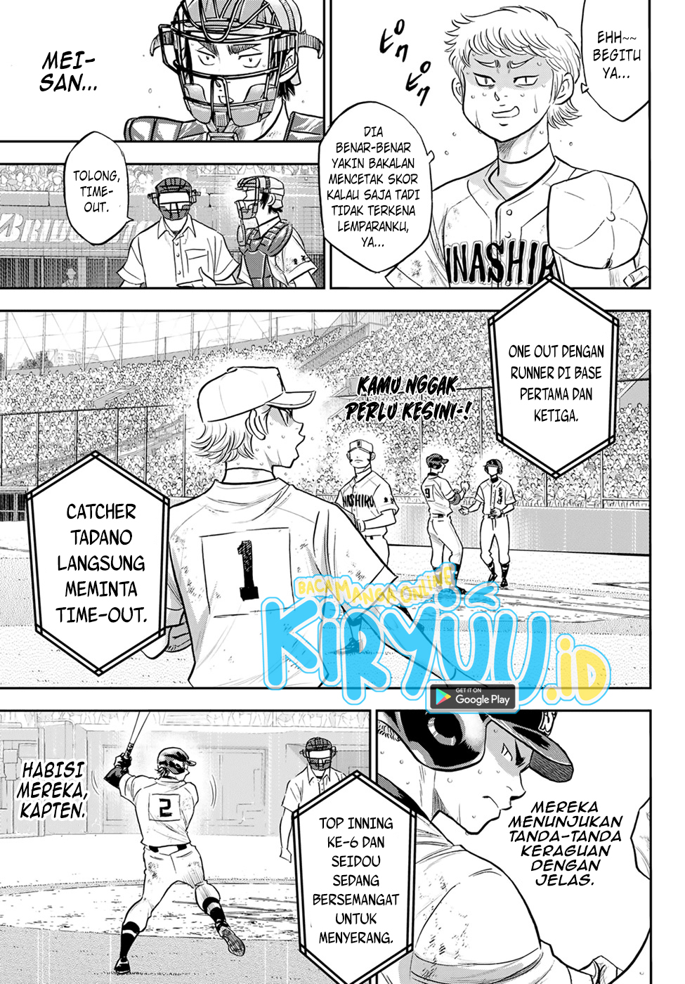 Diamond no Ace Act 2 — Chapter 280, halaman 19
