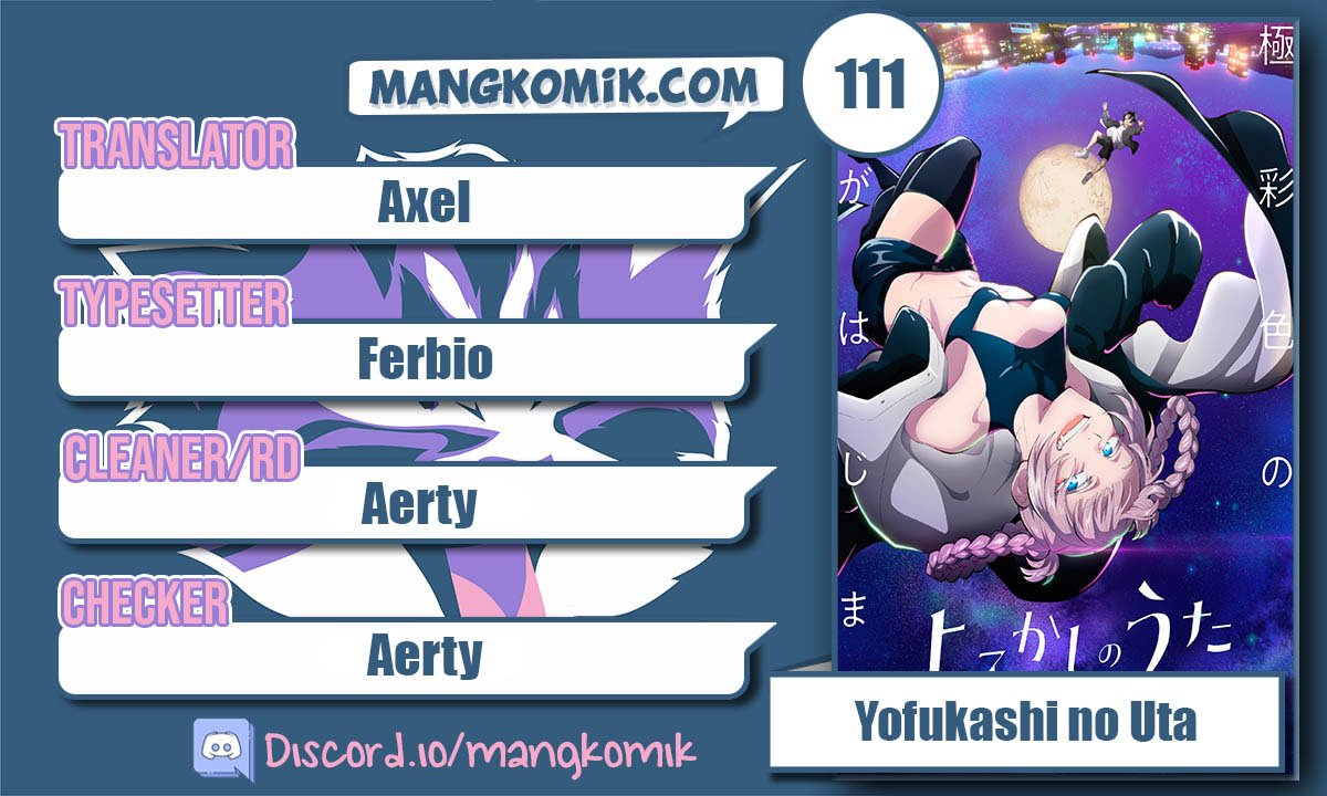 Yofukashi no Uta — Chapter 111, halaman 1