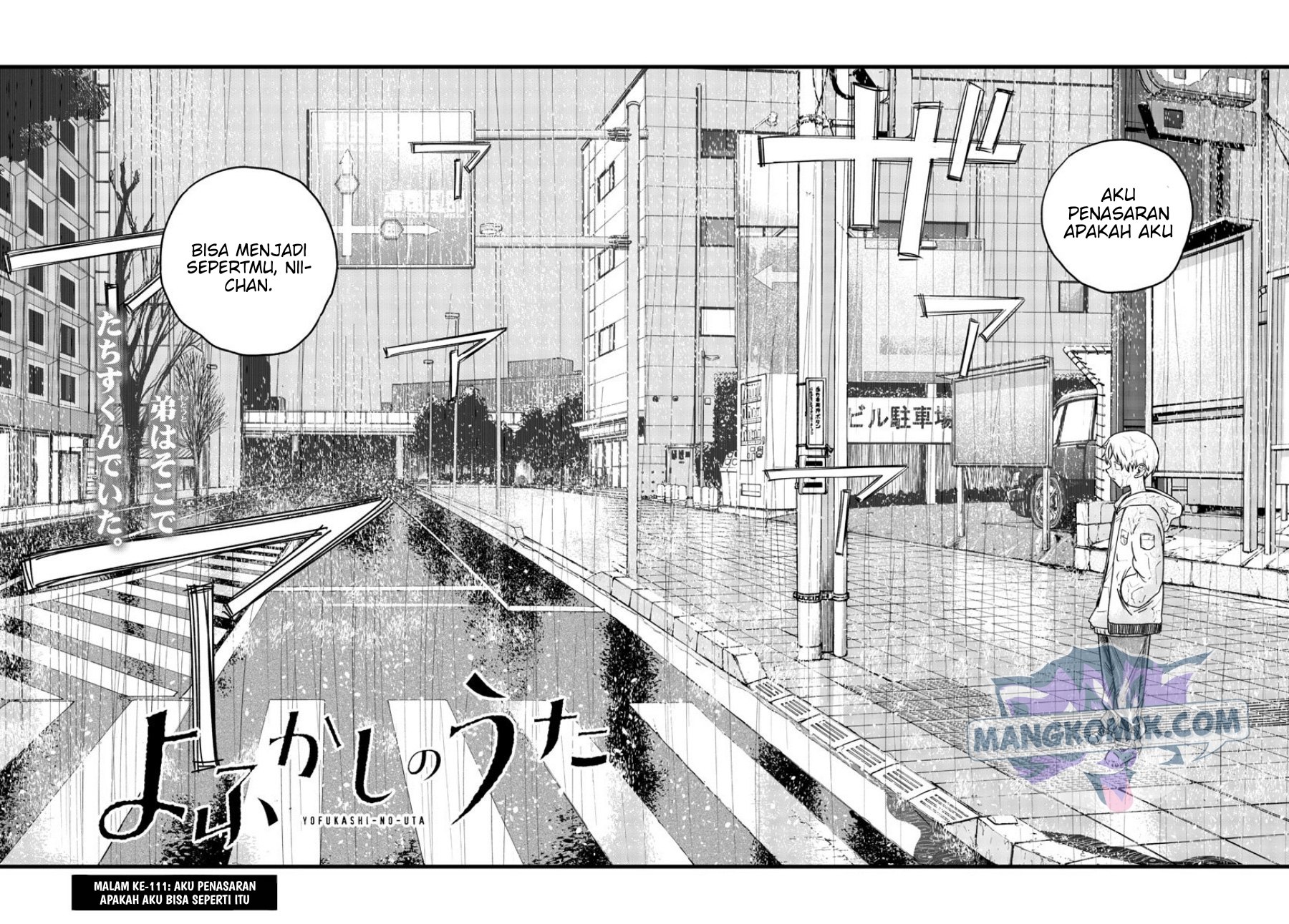Yofukashi no Uta — Chapter 111, halaman 3