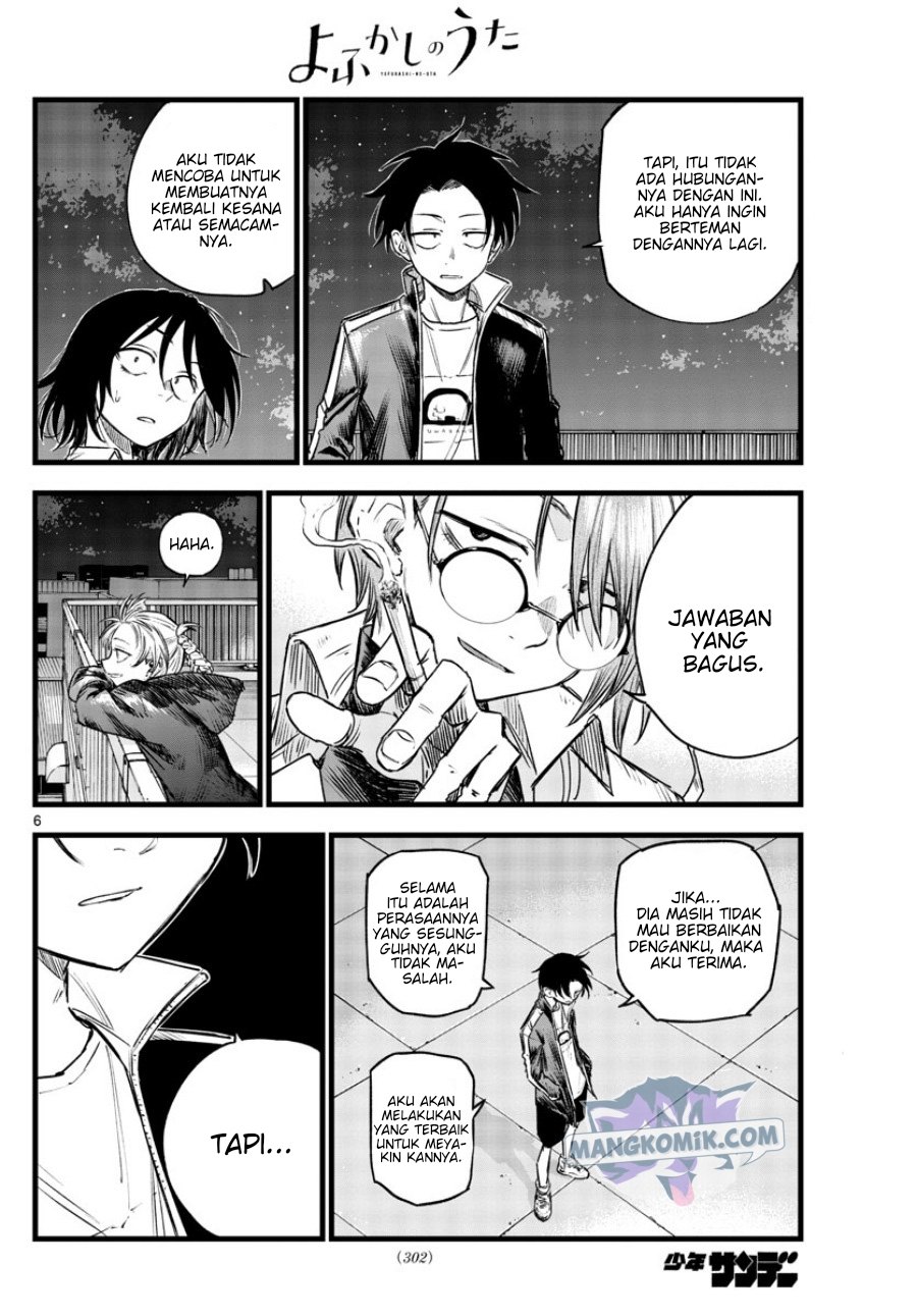 Yofukashi no Uta — Chapter 111, halaman 6