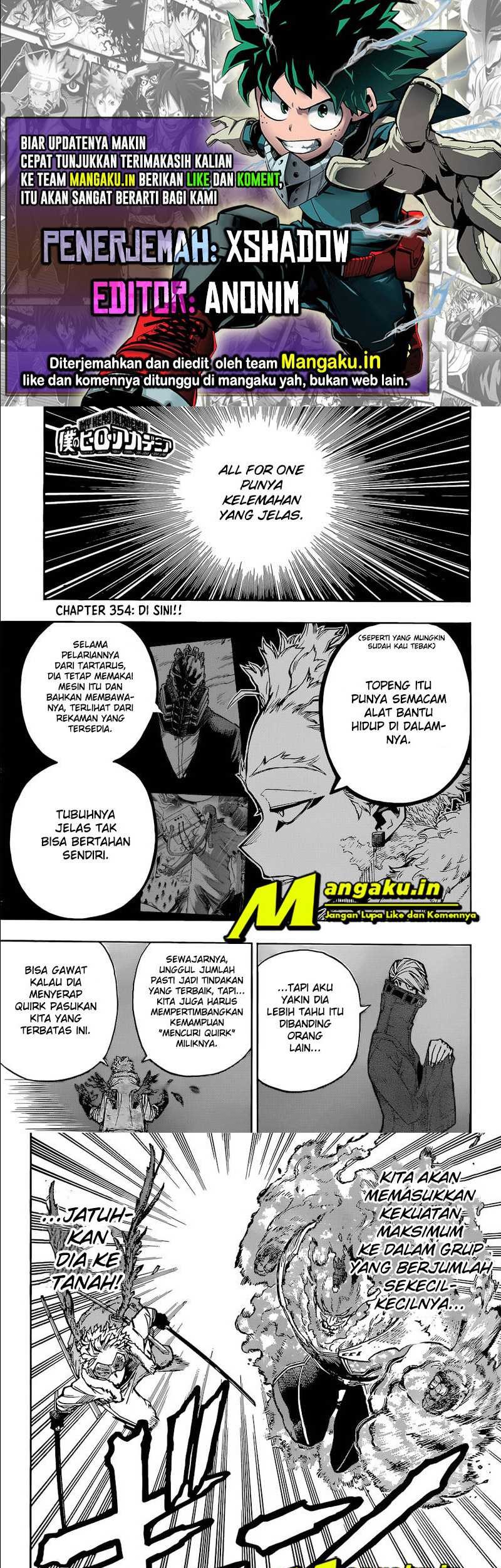 Boku no Hero Academia — Chapter 354, halaman 1