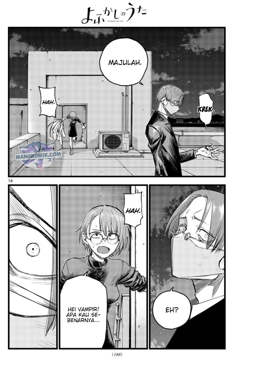 Yofukashi no Uta — Chapter 113, halaman 15