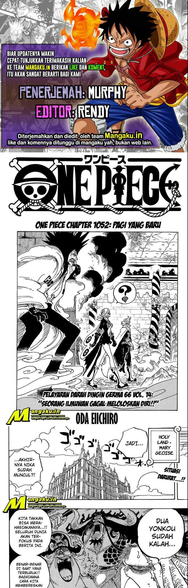 One Piece — Chapter 1052, halaman 1