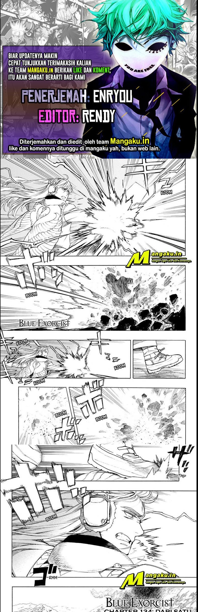 Ao no Exorcist — Chapter 134.1, halaman 1