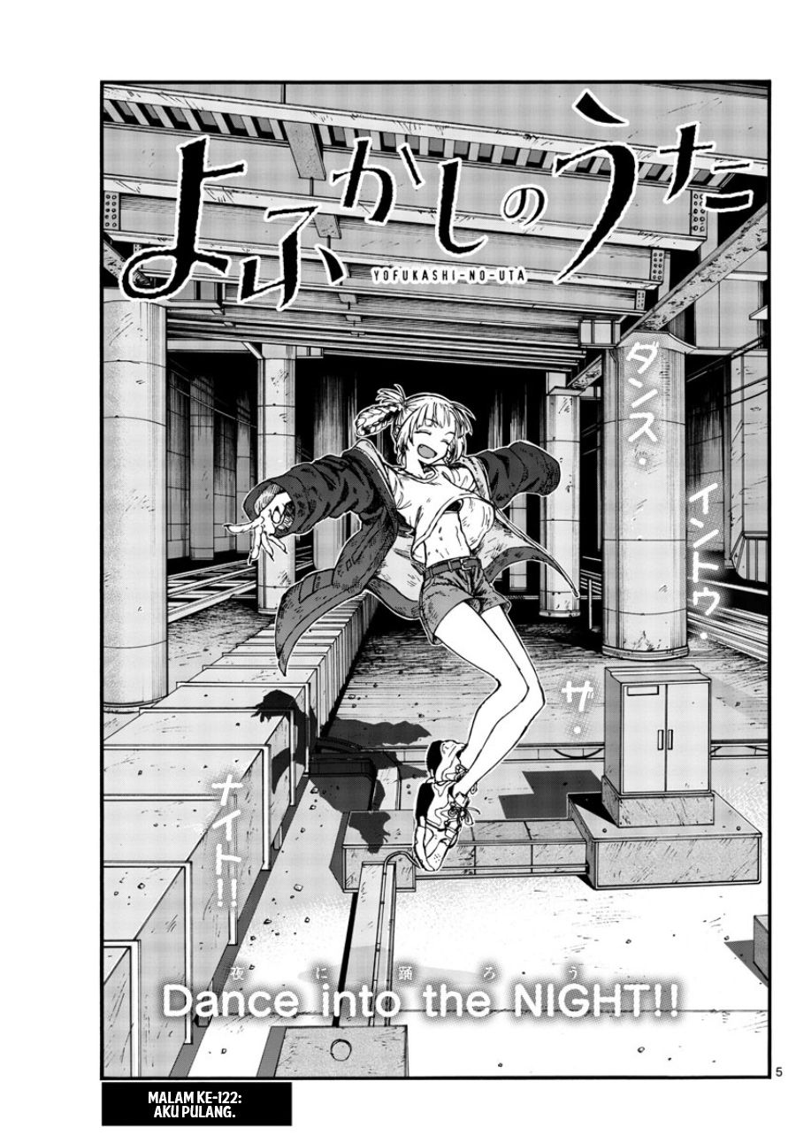 Yofukashi no Uta — Chapter 122, halaman 6