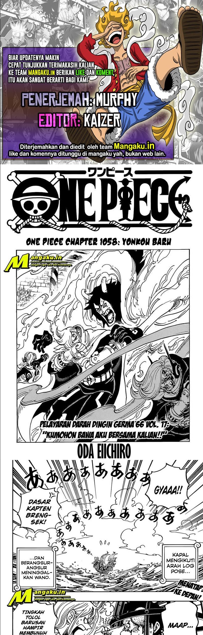 One Piece — Chapter 1058, halaman 1