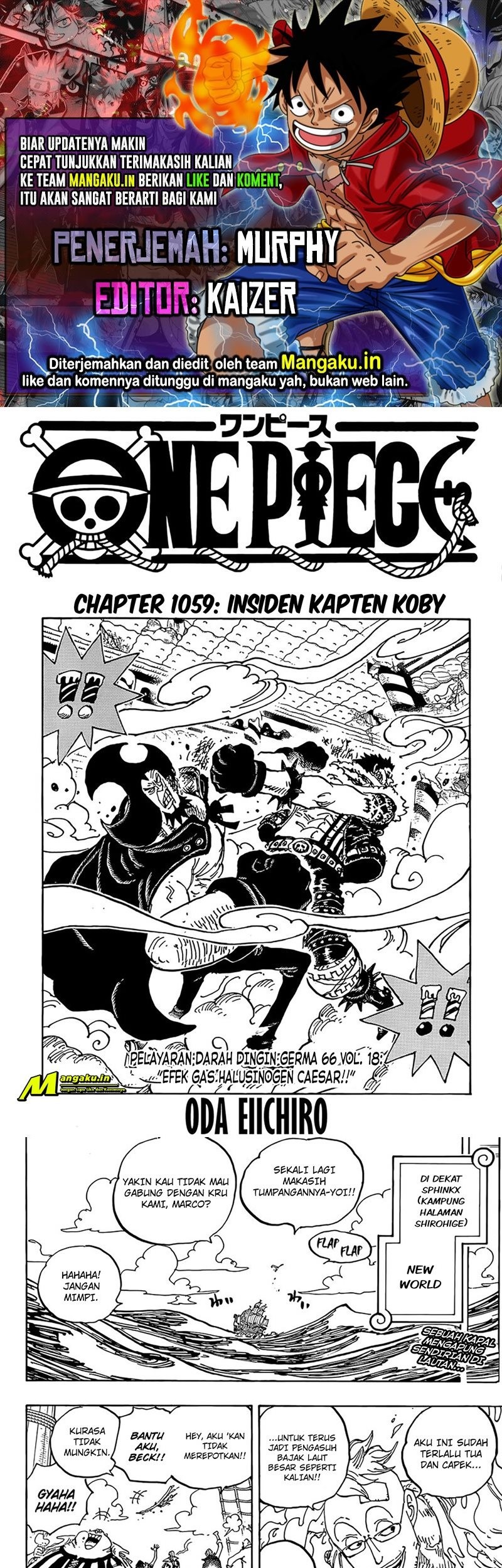 One Piece — Chapter 1059, halaman 1