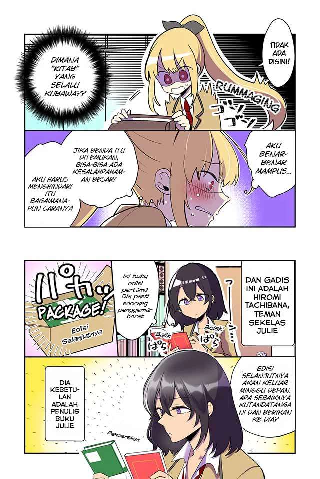 Dokyuusei no Oshi Sakka ni Yuri Mousou ga Bareta Kekka — Chapter 1, halaman 4