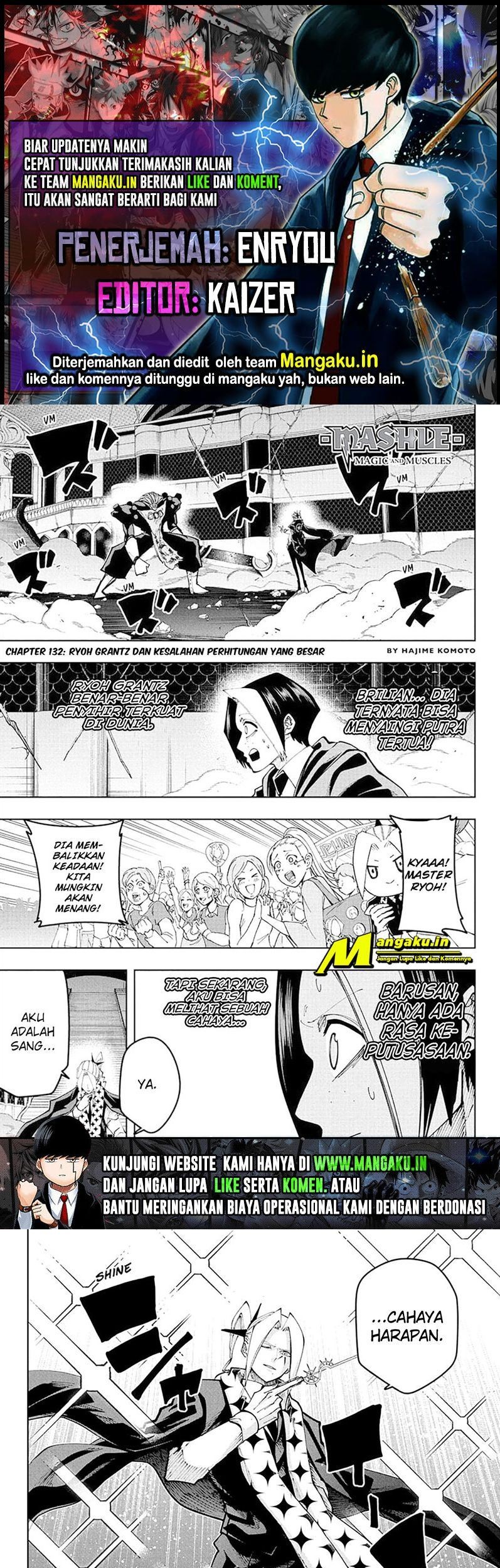 Mashle: Magic and Muscles — Chapter 132, halaman 1