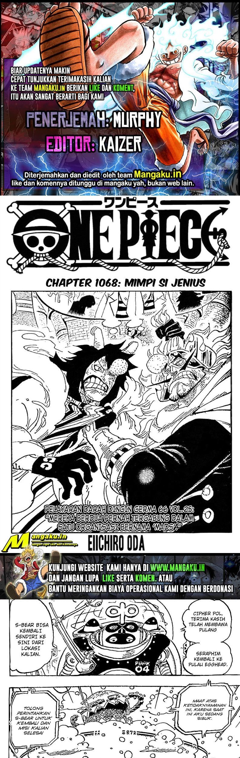 One Piece — Chapter 1068, halaman 1