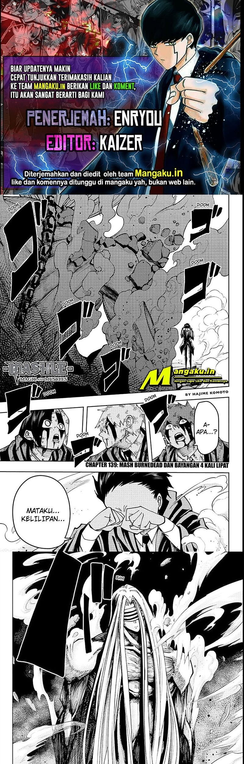 Mashle: Magic and Muscles — Chapter 139, halaman 1