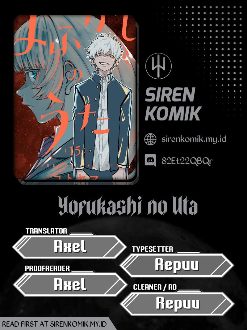 Yofukashi no Uta — Chapter 163, halaman 1