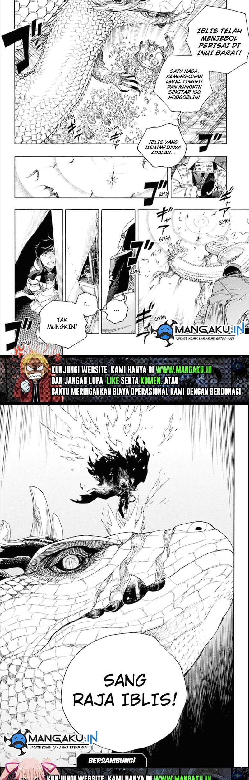 Ao no Exorcist — Chapter 139.2, halaman 19