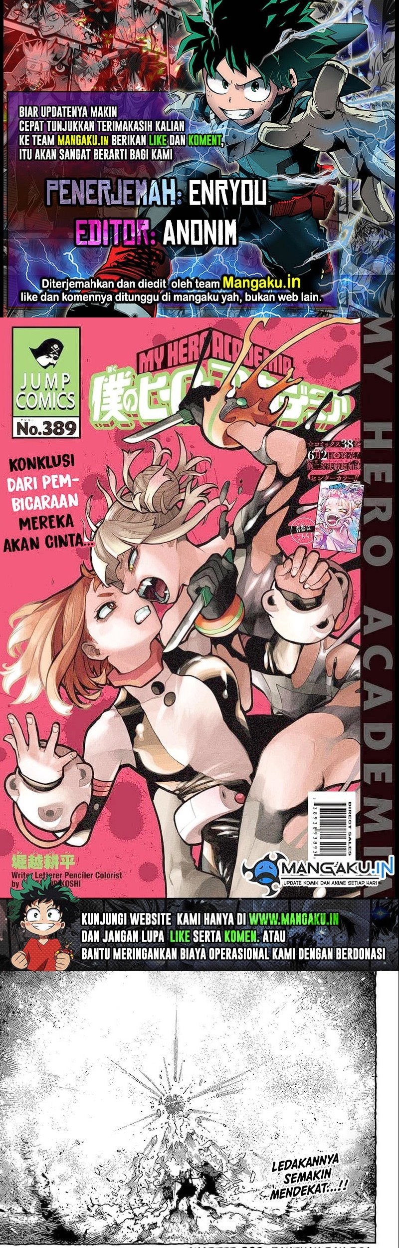 Boku no Hero Academia — Chapter 389, halaman 1
