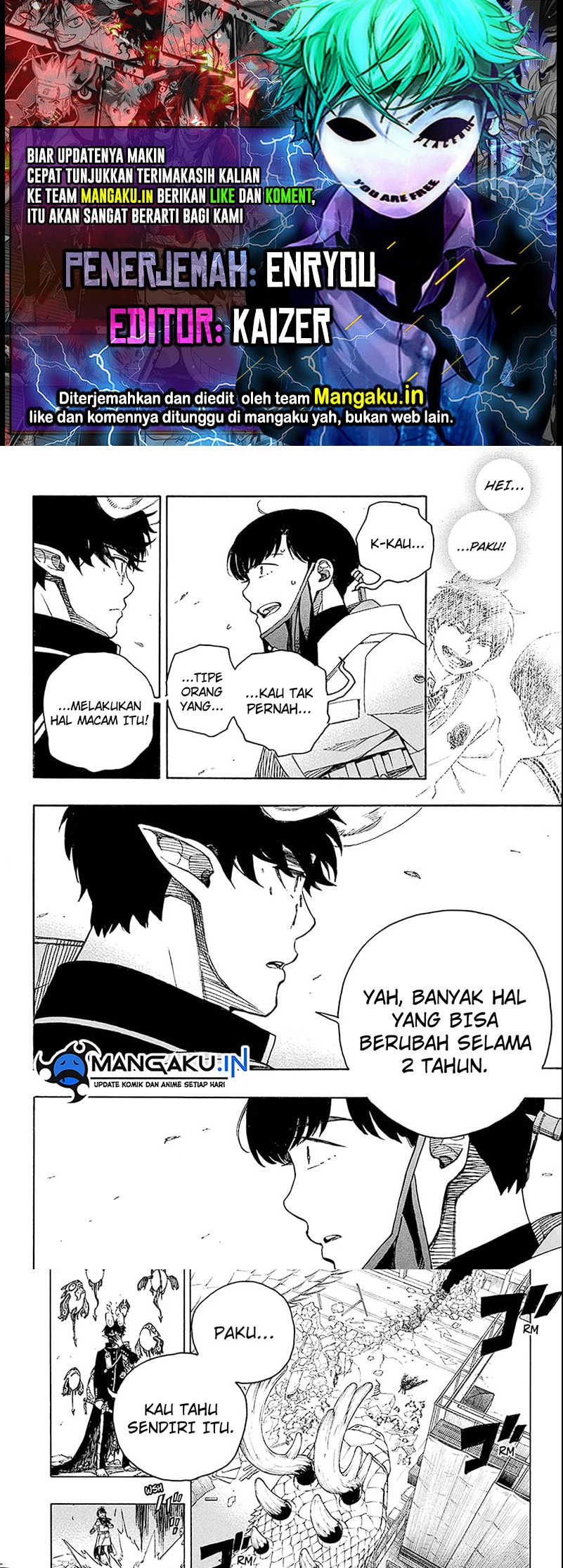 Ao no Exorcist — Chapter 140.2, halaman 1