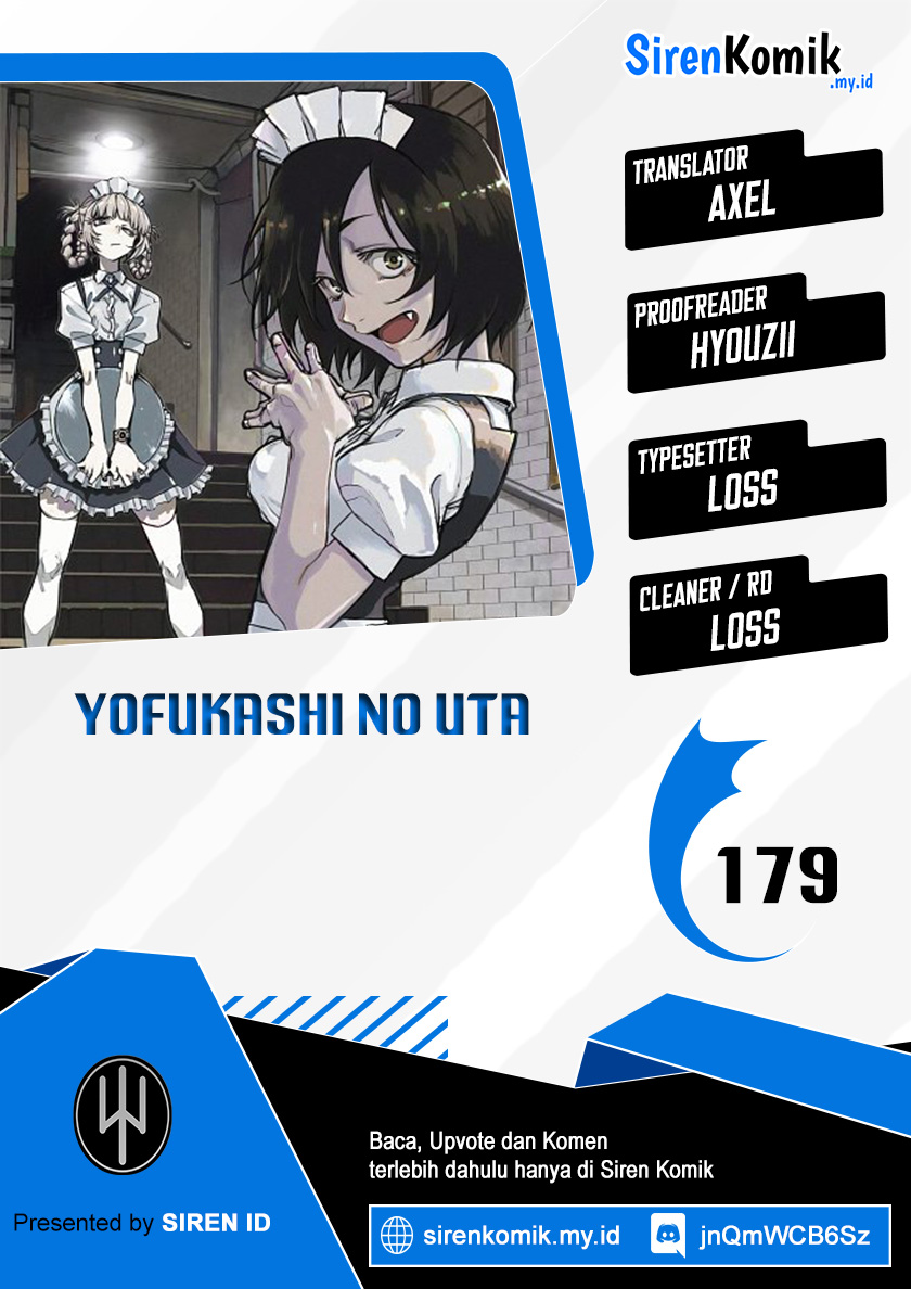 Yofukashi no Uta — Chapter 179, halaman 1