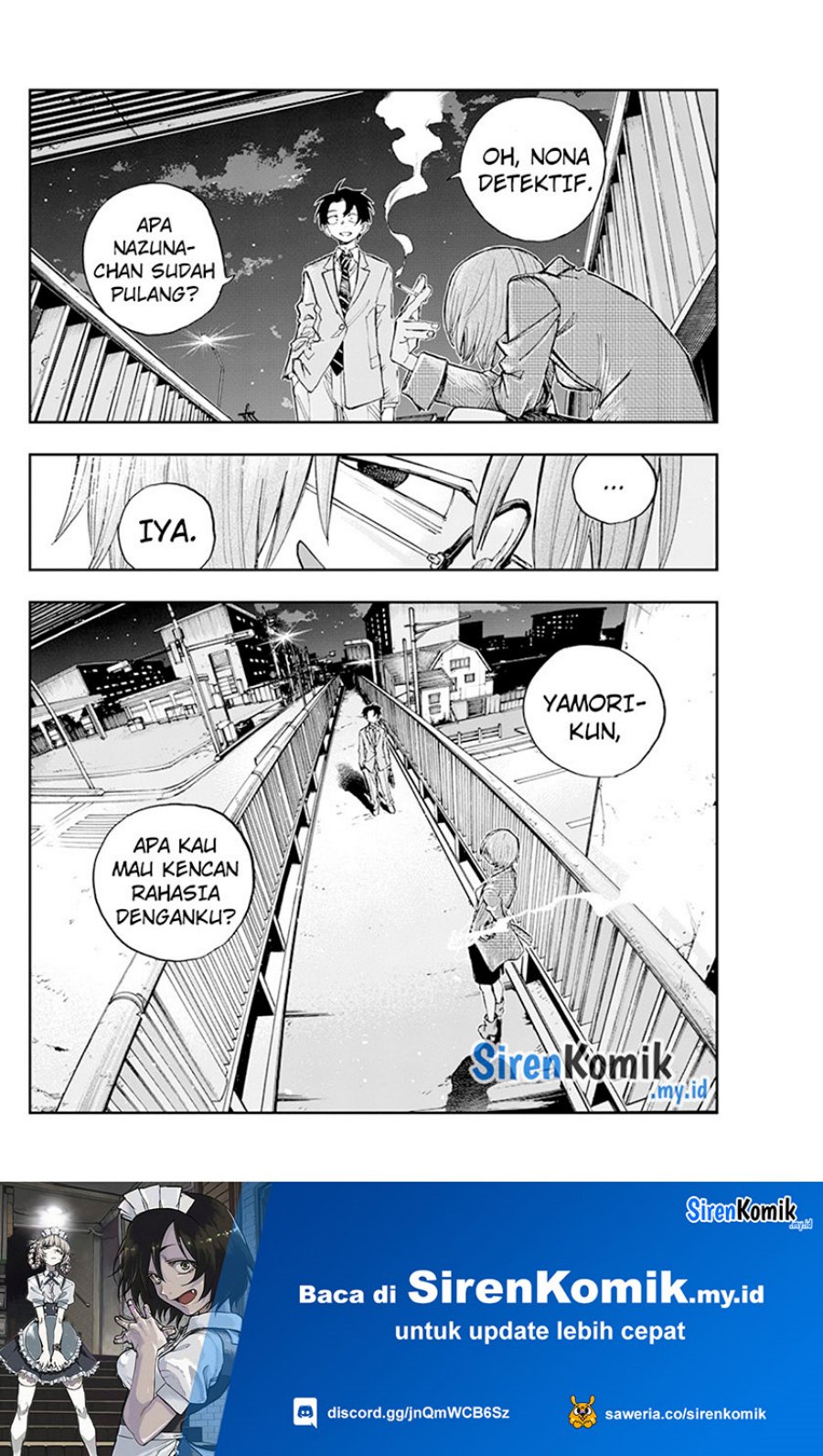 Yofukashi no Uta — Chapter 181, halaman 17
