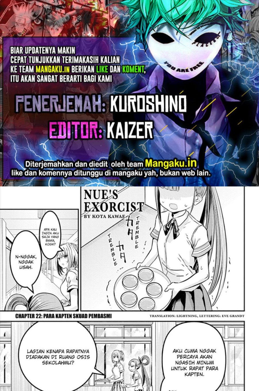 Nue’s Exorcist — Chapter 22, halaman 1