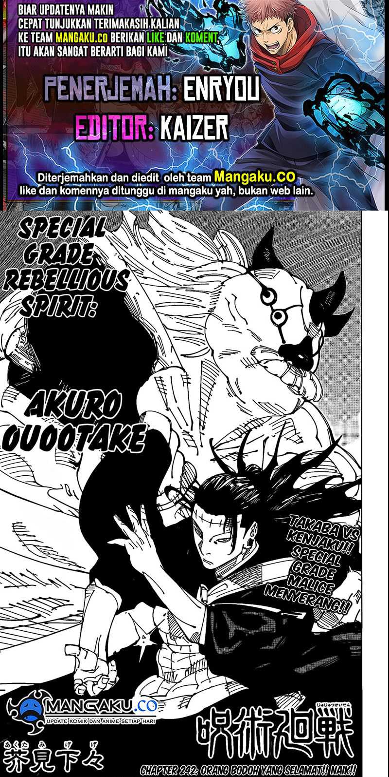 Jujutsu Kaisen — Chapter 242, halaman 1
