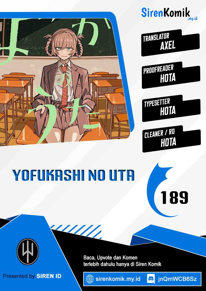Yofukashi no Uta — Chapter 189, halaman 1