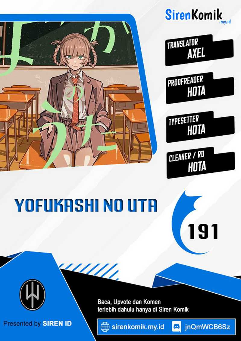 Yofukashi no Uta — Chapter 191, halaman 1