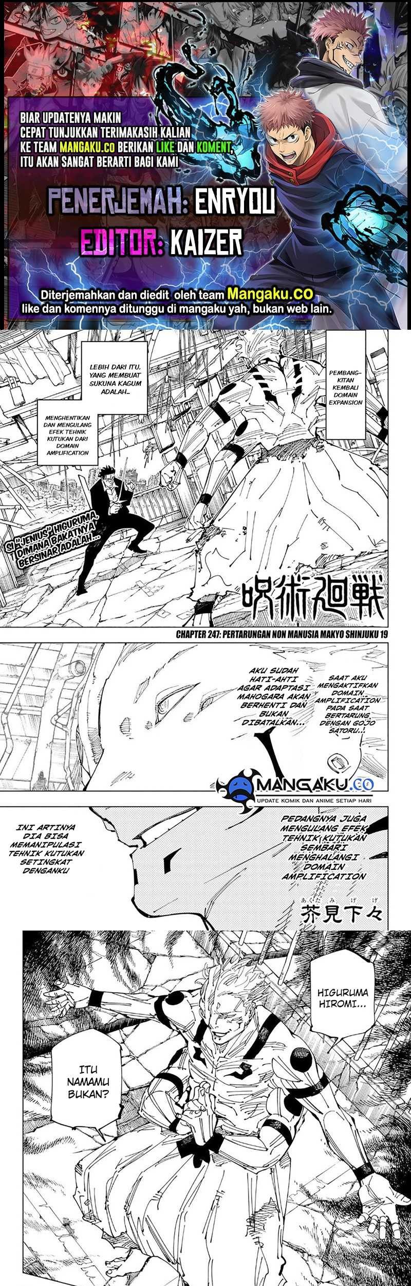 Jujutsu Kaisen — Chapter 247, halaman 1