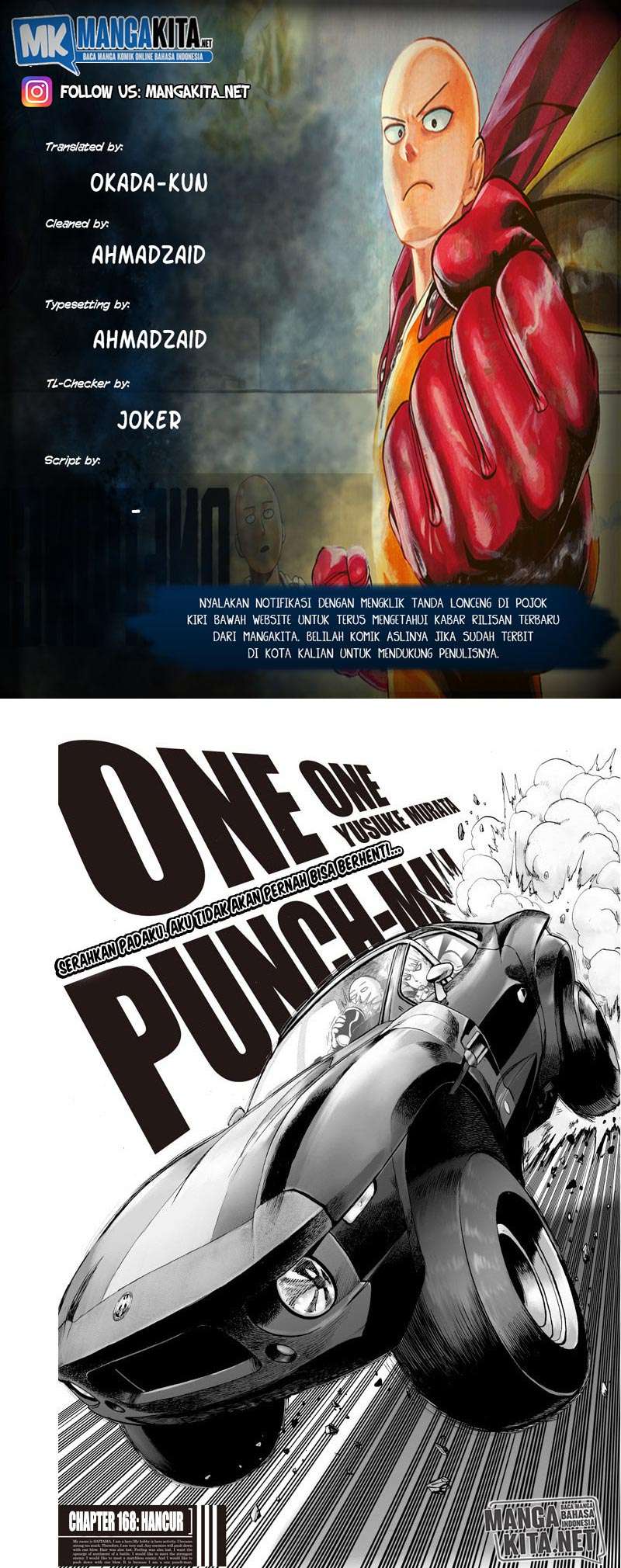 One Punch Man — Chapter 168, halaman 1