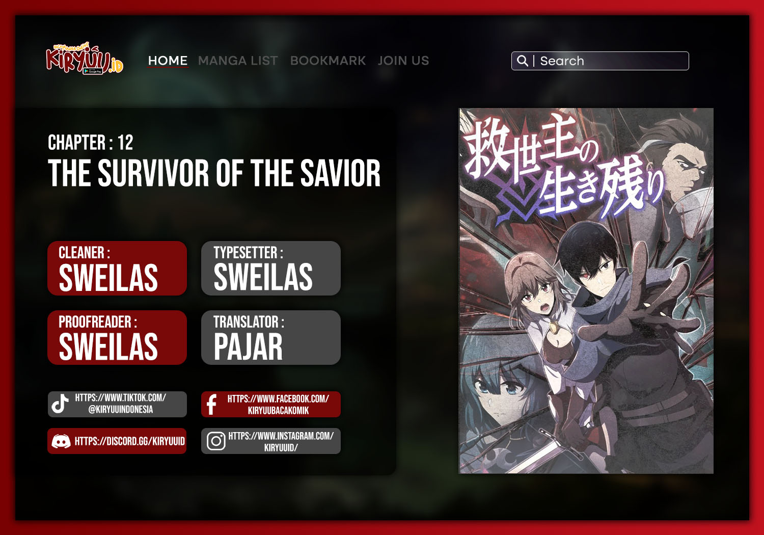 The Survival of the Savior — Chapter 12, halaman 1