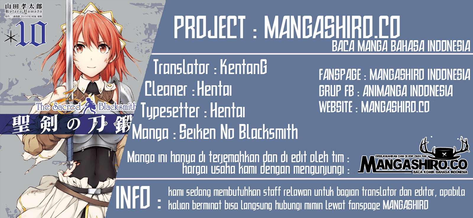 The Sacred Blacksmith — Chapter 38.2, halaman 1