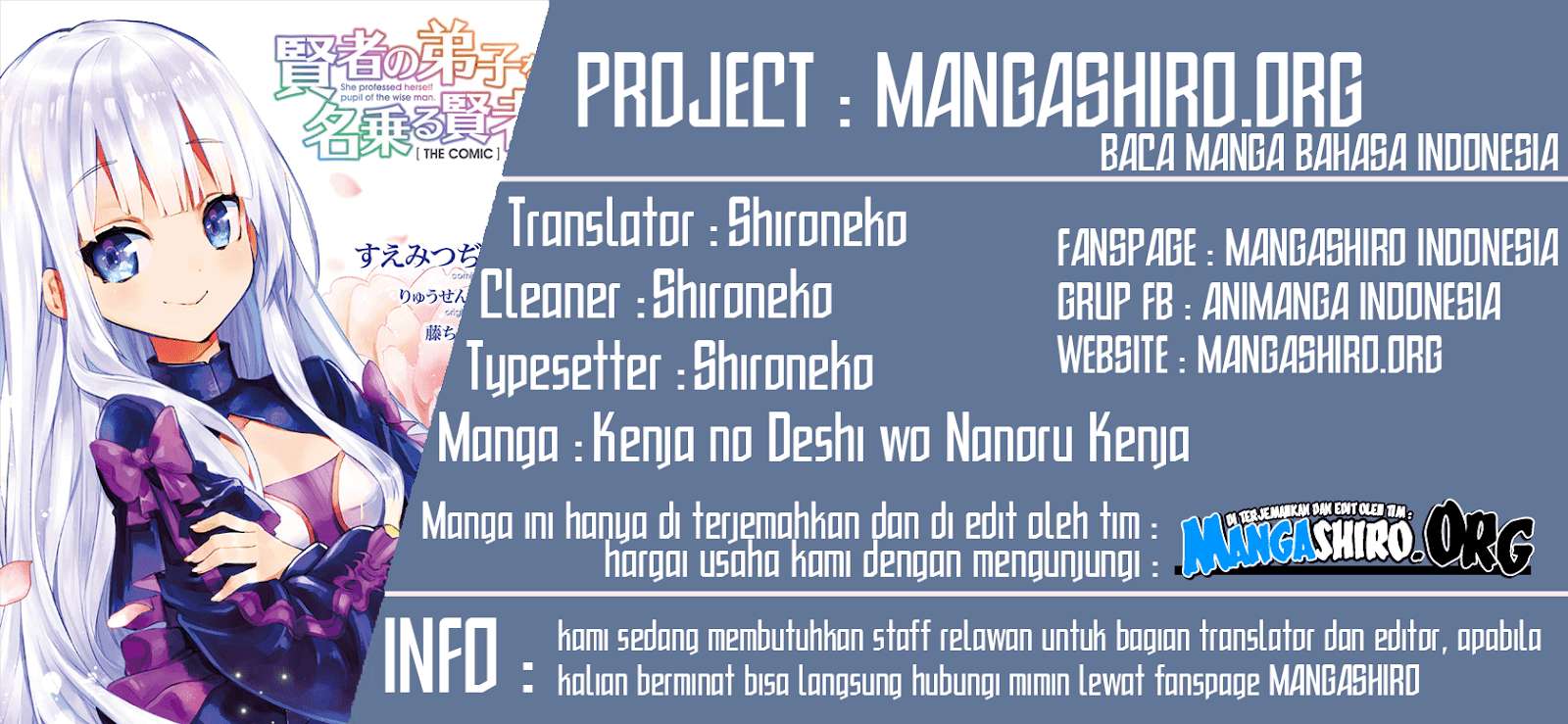 Kenja No Deshi Wo Nanoru Kenja — Chapter 37, halaman 1