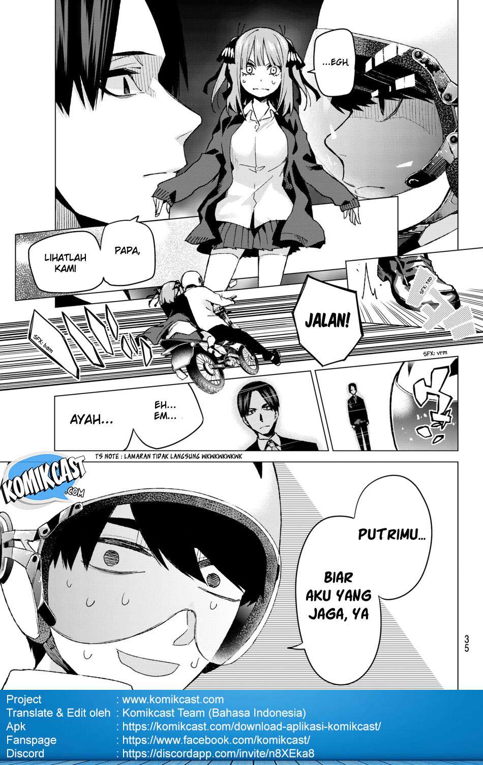 Go-toubun no Hanayome — Chapter 59, halaman 17