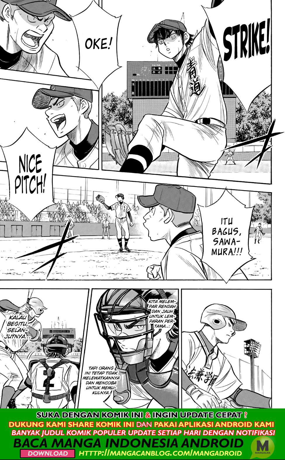 Diamond no Ace Act 2 — Chapter 189, halaman 17