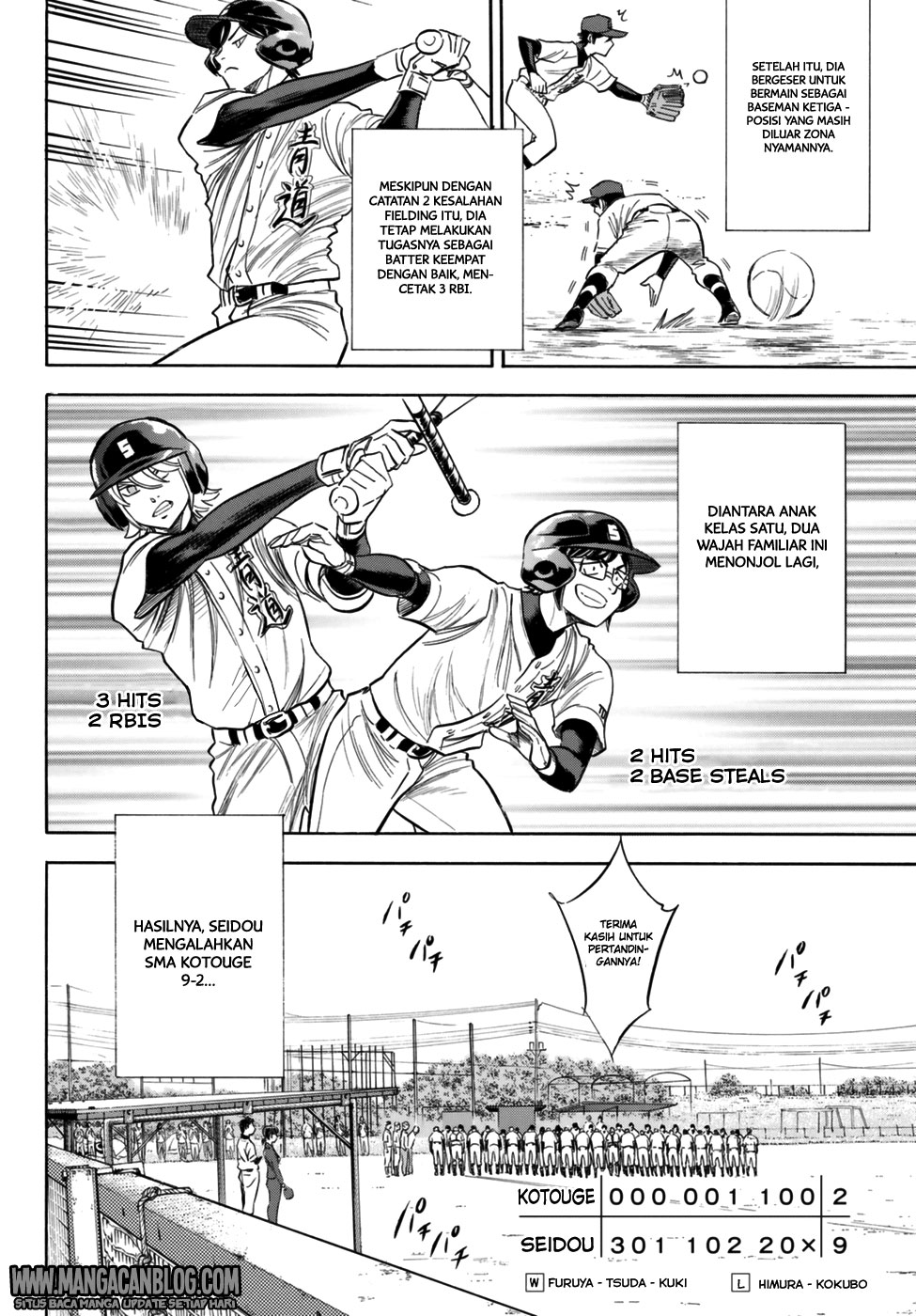 Diamond no Ace Act 2 — Chapter 95, halaman 14