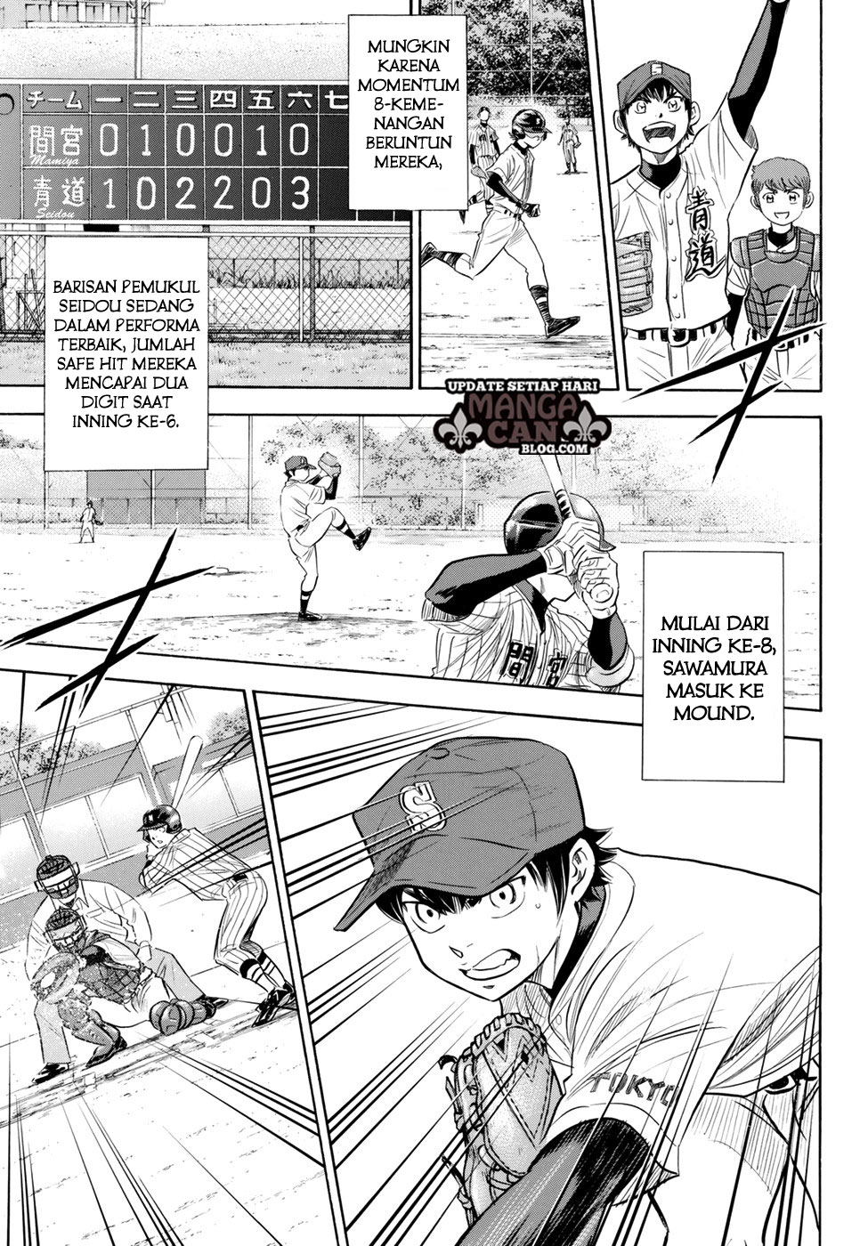 Diamond no Ace Act 2 — Chapter 86, halaman 9