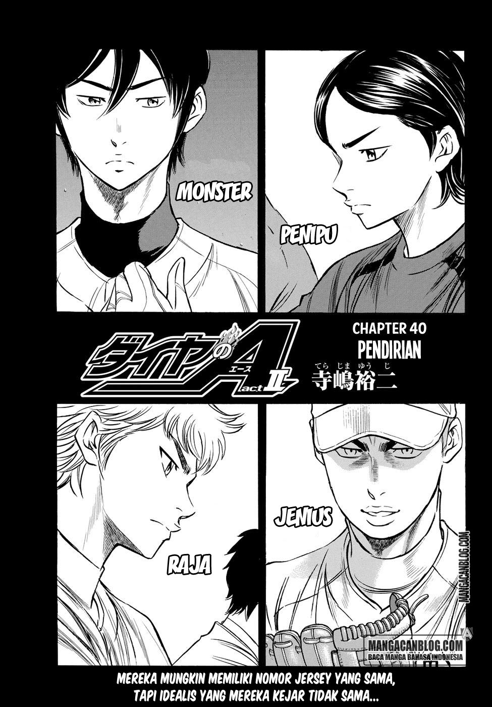 Diamond no Ace Act 2 — Chapter 40, halaman 1