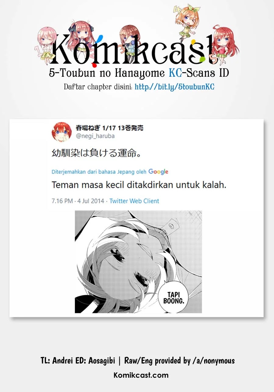 Go-toubun no Hanayome — Chapter 122.5, halaman 34