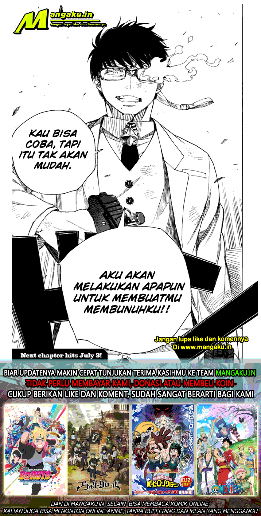 Ao no Exorcist — Chapter 121.2, halaman 15