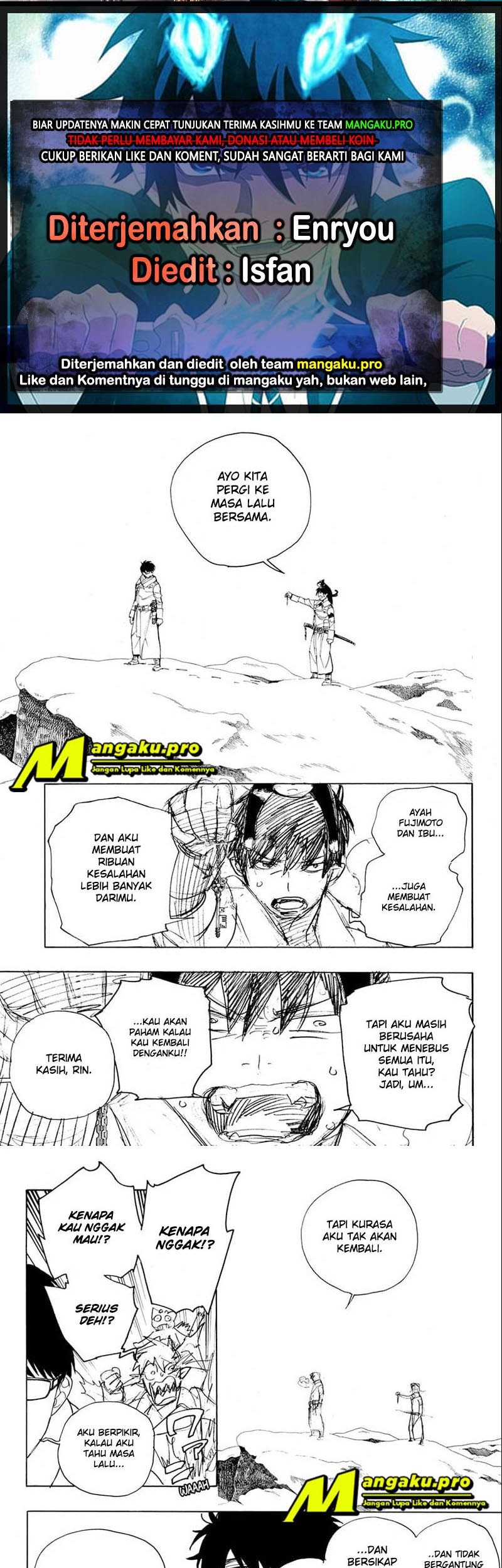 Ao no Exorcist — Chapter 128.2, halaman 1