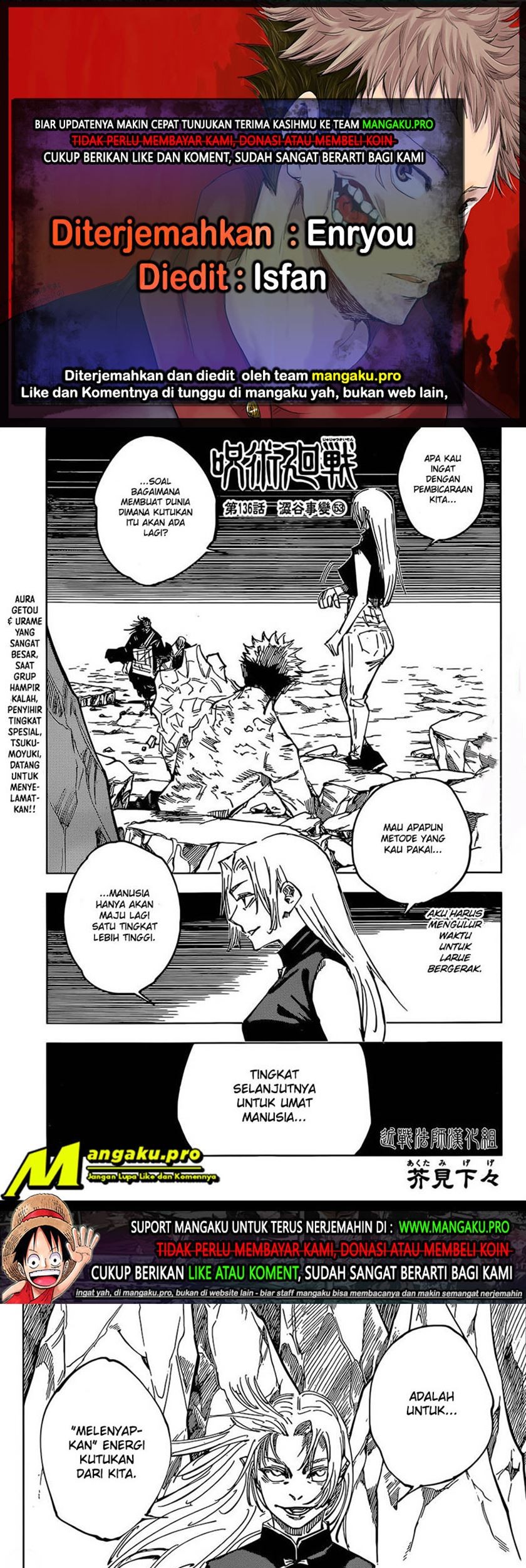 Jujutsu Kaisen — Chapter 136, halaman 1