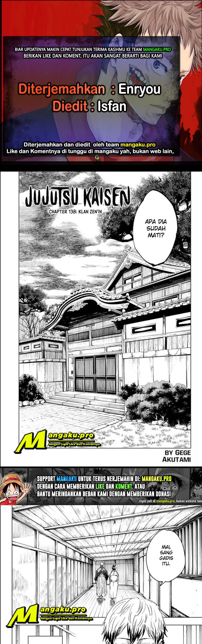 Jujutsu Kaisen — Chapter 138, halaman 1